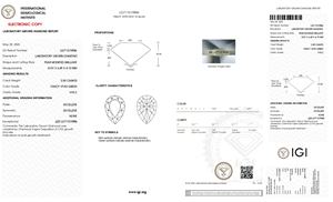 Diamante Cultivado en Laboratorio con Certificado IGI, Color Verde Intenso, Claridad VVS2, Corte Pera de 2.00 Quilates, Ideal para Anillo Solitario - Product Image 2