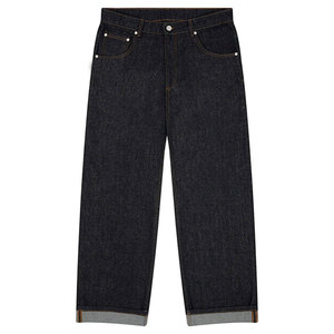 Jeans en denim noir sur mesure pour hommes, coupe slim, extensibles, jambe large, denim délavé, vente en gros de jeans en denim personnalisés - Product Image 1