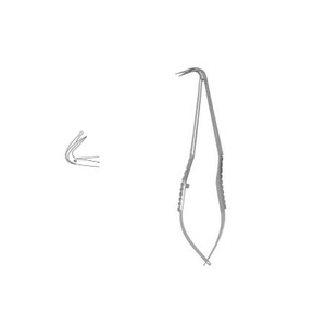 Ciseaux Circumflex MILLS, lames angulées à 125 degrés, pointe sphérique de 1 mm, longueur totale 7,25 pouces (18,4 cm), outil chirurgical ZETOMEDPRO - Product Image 1