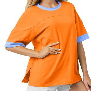 เสื้อยืดสตรีทแวร์โอเวอร์ไซส์สำหรับผู้หญิงรุ่นใหม่ล่าสุด ขายส่ง ผ้าฝ้าย 100% ระบายอากาศได้ดี เสื้อสำหรับฤดูร้อน ปรับแต่งขนาดและสีได้ - Product Image 4