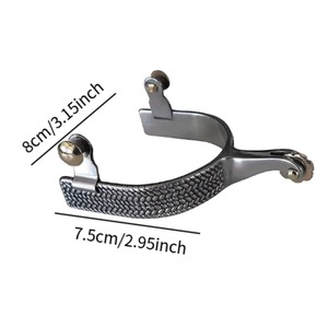 Paquete de 2 Espuelas para Caballo, Espuelas de Equitación, Espuelas Vaqueras con Engranaje Giratorio, Espuelas Ecuestres Profesionales - Product Image 3