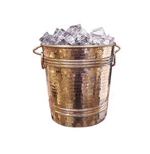 wholesale High Quality Copper Gold <b>Wine</b> Chiller Ice Bucket / Beverage Tub with Handle and Handmade Shinny Polished for Sale - Product Image 1