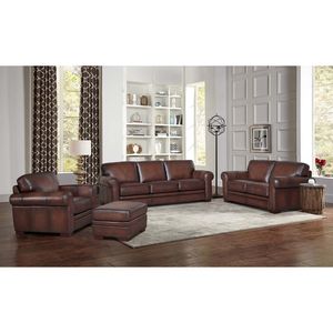 Brookfield pelle divanetto elegante divano da salotto - Product Image 4