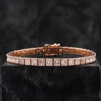 Pulsera de Diamantes Moissanite de Exportación India para Ella, Accesorio de Joyería para Bodas, Compromisos y Eventos Festivos, Proveedor Indio