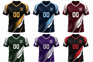 Conjunto de Camiseta y Pantalones Cortos de Fútbol Sublimados Personalizados, Diseño Sólido, Transpirables, que Absorben la Humedad, Cintura Elástica, Unisex, para Adultos - Product Image 6