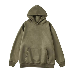 Sudaderas con Capucha Lisas de Algodón 100% con Logotipo Personalizado para Hombre, Sudaderas con Capucha Extra Grandes y Hombros Caídos, Corte Regular - Product Image 1