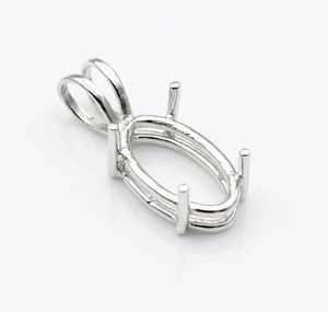 Base de Plata de Ley 925 Genuina con Engaste Preperforado para Colgante de Marquesa de 8x16mm, Semimontura para Piedra Marquesa Facetada, Componente de Joyería - Product Image 6