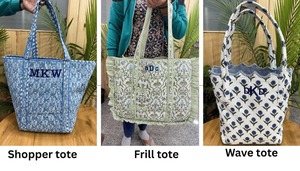 Sac fourre-tout bohème en coton avec lettres décoratives, ouverture supérieure, style ondulé, pour toutes les saisons, sac à main pour femme - Product Image 2