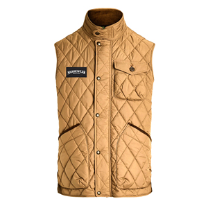 Gilet matelassé sans manches personnalisé pour homme, multi-poches, col en V, fermeture éclair, veste décontractée d'hiver - Product Image 1