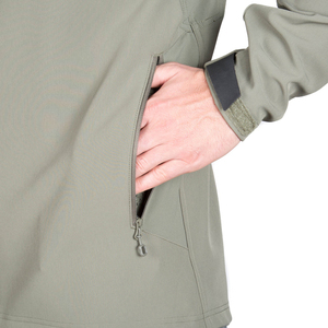 Veste Softshell Homme en Cuir Véritable Imperméable Respirante avec Fermeture Éclair, Doublure Polaire Légère, Idéale pour le Travail, la Randonnée et les Activités Tactiques - Product Image 4