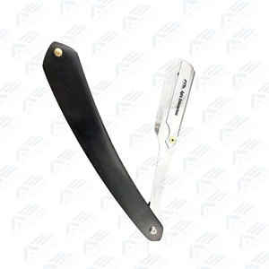 Single Edge Razor Shaving and Hair Grooming Professional Straight Black Barber Razor with Holder Folding - Product Image 3