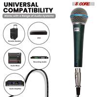 Microphone dynamique professionnel 5 cœurs pour le karaoké, micro filaire XLR pour scène et studio