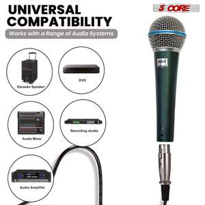 Micrófono Dinámico Profesional de 5 Núcleos para Karaoke, Micrófono con Cable XLR para Escenario y Estudio - Product Image 3