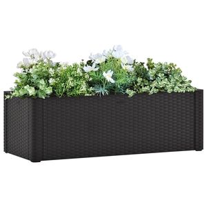 Bac à fleurs surélevé en polypropylène anthracite 39,4x16,9x13,0 pouces - Product Image 1