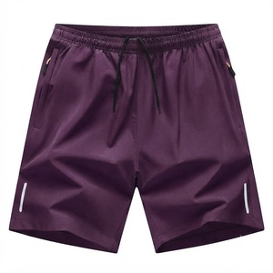 Men's Purple Quick Dry Athletic <b>Shorts</b> With Drawstring Waist And Side Pockets Casual Bermuda Length Sports Wear - Product Image 1