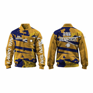 Solid Color Letterman Jacket <b>Covered</b> <b>Button</b> Letterman Winter Jacket Casual Wear Men Letterman Jackets - Product Image 3