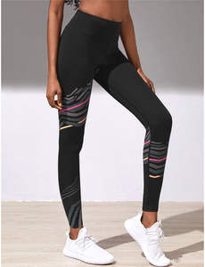 กางเกงเลกกิ้งซับลิเมชั่นสั่งทำพิเศษ แห้งเร็ว ระบายอากาศได้ดี คุณภาพดีที่สุดสำหรับผู้หญิง กางเกงเลกกิ้งซับลิเมชั่นเอวยางยืด กางเกงโยคะ - Product Image 3