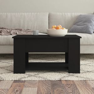 Tavolino in legno ingegnerizzato 31.1 \ "x19.3 \" x16.1 \ "nero dal Design elegante - Product Image 3