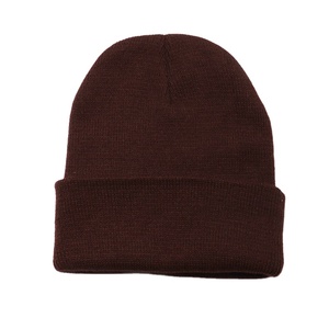 2025 Wholesale 100% Cotton Beanie Hats with Custom Logo <b>Plain</b> Color Knitted Cuff Winter Hat for Travel - Product Image 3