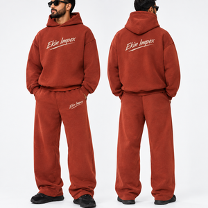 Conjunto de Sudadera con Capucha para Hombre Ekin Impex 352, 100% Algodón, Felpa Francesa, Ropa Casual de Calle, Secado Rápido, Lavado Ácido, Sin Costuras, 460g - Product Image 3