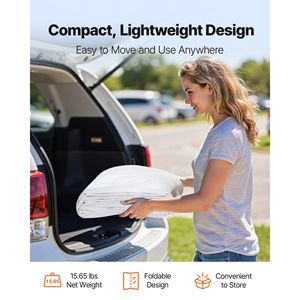 Bâche de remplacement robuste 12 x 20 pieds, résistante aux UV et imperméable, pour abri de voiture, tente de garage portable, C - Product Image 3