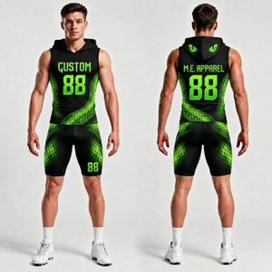 Uniformes de fútbol 7v7 para el día del partido, transpirables, con protección UV, de peso pesado, en vibrante verde lima, específicos para el equipo. - Product Image 1