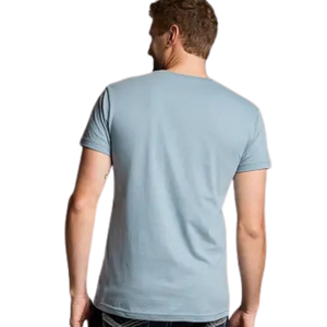 เสื้อยืดคอกลมทรงปกติสำหรับผู้ชาย แขนสั้น สไตล์มินิมอลลำลอง ใส่ได้ทุกวัน รับผลิตตามสั่ง ขายส่ง เสื้อยืดผ้าคอตตอนเจอร์ซีย์ เสื้อผ้าพื้นฐาน ผลิตแบบ OEM - Product Image 3