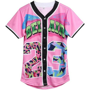 Camiseta de Béisbol Estilosa Personalizada, Estilo Urbano, Camiseta de Equipo, Absorbe la Humedad, Ropa Deportiva Premium, Producción OEM ODM - Product Image 1