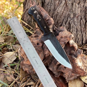 Couteau de chasse industriel en acier à haute teneur en carbone, lame fixe de 8 pouces à pointe tombante, manche en os, étui en cuir, vente en gros, OEM - Product Image 3