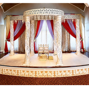 Mandap de mariage en cristal blanc en spirale, magnifique structure de mandap de mariage en cristal, design populaire aux États-Unis - Product Image 1