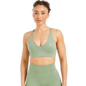 Soutien-gorge de sport actif pour femme, maintien élevé, bretelles croisées, logo frontal, respirant, extensible, pour gym et fitness, fabricant OEM ODM sur mesure - Product Image 1