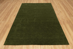Tapis en laine Oushak antique tissé à la main, taille personnalisée, vert forêt, tons terreux, tapis moderne pour salon et chambre à coucher - Product Image 4