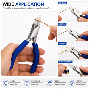 <b>Soft</b> Nylon Jaw Pliers Jewelry Tool Flat Nose Non Marring <b>Wire</b> Smoothing Shaping DIY Craft Beading Durable Hand Tool - Product Image 6