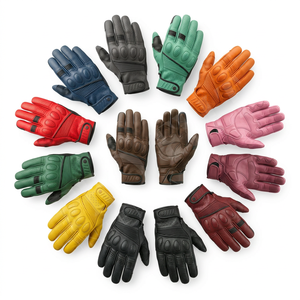 Gants de moto en cuir respirants et protecteurs, compatibles écran tactile, antidérapants, équipement de moto durable, faible MOQ, vente en gros - Product Image 1