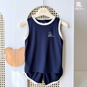 Ensemble de vêtements pour enfants, unisexe, en viscose rafraîchissante, style coréen Seunkids, respirant, pour l'été, vêtements de haute qualité fabriqués au Vietnam - Product Image 2