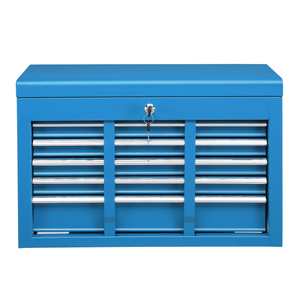 Cassettiera Portautensili in Acciaio a 5 Cassetti, Capacità 150 kg, Blu, Robusta, con Chiusura, Supporto Coperchio e Illuminazione - Product Image 2