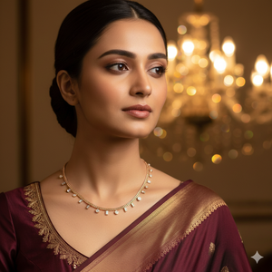 Cadena de Oro Rosa de 18K con Diamantes Reales - Collar con Dijes de Diamantes Naturales Certificados por IGI, Corte Baguette y Redondo - Product Image 2