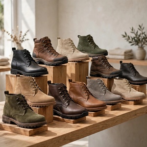 Bottes Chukka 100% Cuir Véritable Homme Marron Vintage Daim Respirant à Lacets Vente en Gros Déstockage Lot Prêt à Expédier Stock BD - Product Image 5