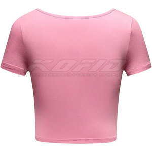 Camisetas Cortas Modernas para Mujer, Ligeras, de Algodón, Ajustadas, de Manga Corta, para Verano, Casuales, para el Gimnasio, para Uso Diario - Product Image 3