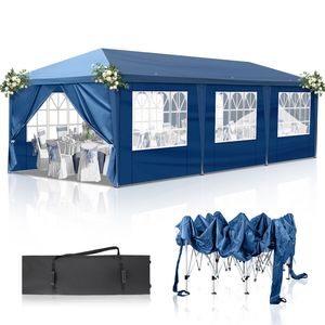 Tenda Pop-up Portatile Istantanea 10x30ft per Esterni con 8 Pareti Laterali per Feste, Matrimoni, Compleanni e Lauree - Product Image 4