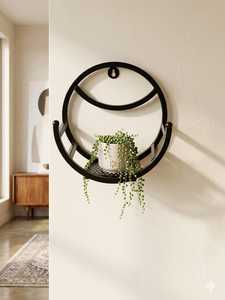 Support de plante décoratif moderne, durable, écologique, en fer avec revêtement en poudre, léger, avec trou de drainage pour la décoration de la maison - Product Image 2