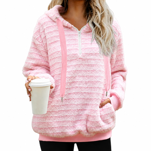 Fasmic International – Nouveau sweat à capuche oversize en fausse fourrure polaire Sherpa pour femme, fermeture éclair de haute qualité, chaud et écologique, 200g - Product Image 1