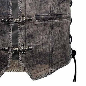 <b>Men's</b> Genuine Leather Motorcycle <b>Jacket</b> Casual Canvas Vest Outer Wear for Winter Bikers Plus Size Waterproof Anti-Pilling Quick - Product Image 5