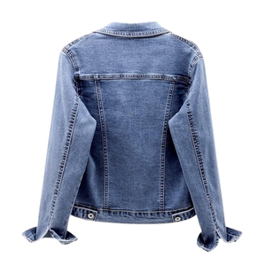 High Quality LASARO INTERNATIONAL Women's Regular <b>Denim</b> <b>Jacket</b> Long Sleeve <b>Lightweight</b> Casual 100% Cotton Winter Eco-Friendly - Product Image 2