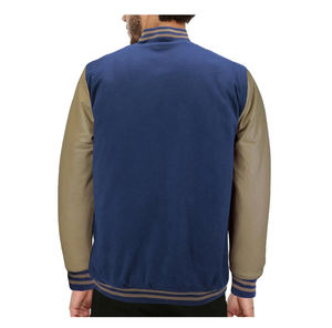 เสื้อแจ็คเก็ตเบสบอลวาร์ซิตี้ผู้ชายคุณภาพสูงแบบกำหนดเองสำหรับฤดูหนาว สไตล์สตรีทแวร์บางเบา ปักอักษรเชนิลล์ แบบเลตเตอร์แมน ผ้าฟลีซยาว - Product Image 2