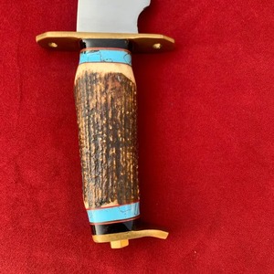 Cuchillo Bowie de Caza Personalizado OEM de Acero Inoxidable con Mango de Cuero, Funda de Cuero, Hoja con Punta de Clip, Supervivencia al Aire Libre, Garantía de 3 Años - Product Image 3
