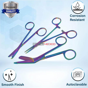 Lister Bandage Scissors Manual 3-Piece Surgical Instrument <b>Kit</b> with Hemostatic Forceps and <b>Suture</b> Removal Scissors - Product Image 3