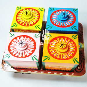 Boîte à fruits secs en bois Art Déco - Ensemble de 4 pièces pour la décoration de la maison, utilisation sur table, cadeaux de rentrée scolaire et d'anniversaire/baptême - Product Image 2