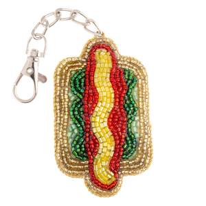 <b>Custom</b> Seed Beads Embroidery <b>Keychain</b> With Beautiful Pattern Handmade Beaded <b>Keychain</b> With Detailed Seed Bead Embroidery - Product Image 1