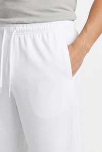Pantalones Cortos Bermuda de Algodón Blanco Sólido para Hombre con Cierre de Cordón, Estilo Casual - Product Image 4